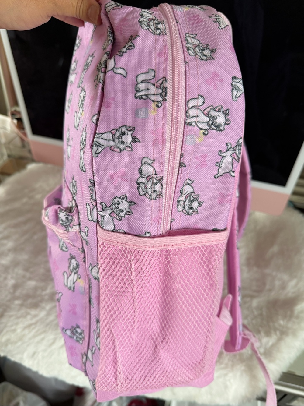 Disney Pink Marie Cat Kids Backpack and Lunchbox Set - Picture 3 of 7